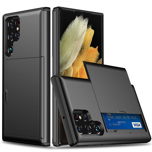 New Slide Card Wallet Phone Case for Samsung
