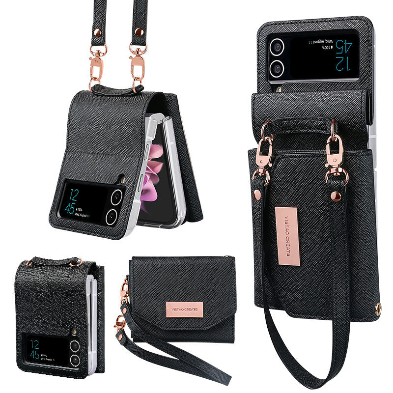 New Lanyard Holster Card Wallet Case For Samsung Galaxy Z Flip3/4